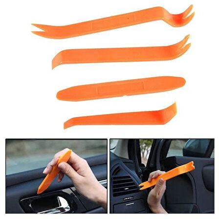 Oto Araç Teyp, Döşeme, Klips, Trim, Kapı Sökme Aparat Seti 4 Parça