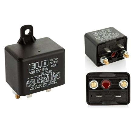 Elo Akü Ayırıcı Gerilime Duyarlı Akıllı VSR Röle 12V 160A (Su Geçirmez)