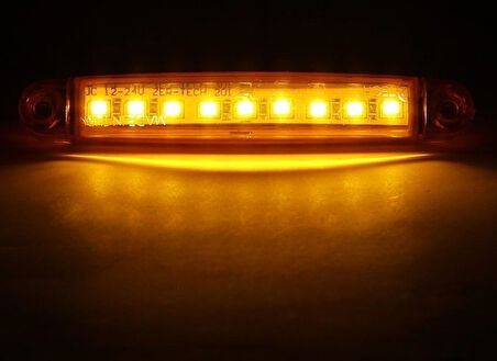 Off Road Slim Basamak Aydınlatma Ledi Parmak Led Sarı 9 Led 12-24V (1 Adet)