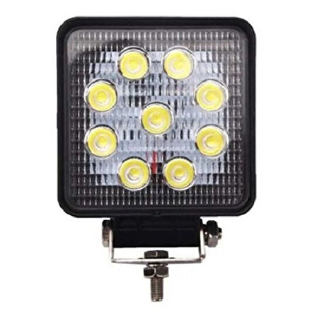 Wolfram 9 Led Kare Off Road Sis Farı Çalışma Lambası 10-30V 27W