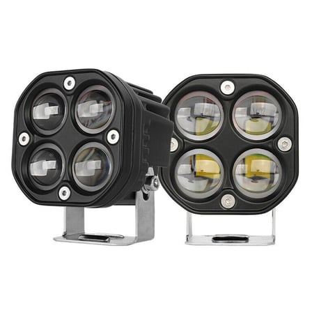 3'' Beyaz Sarı Led Çakarlı Spot Off Road, Motosiklet Sis Farı Çalışma Lambası 12-24V 40W