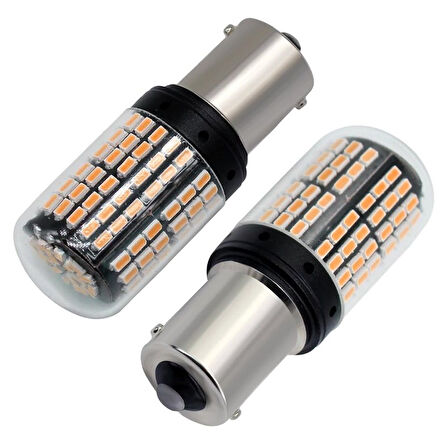 Turuncu Led P21W 93 Ampul 144 Led 12V (2 Adet)