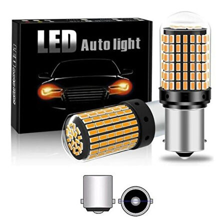 Turuncu Led P21W 93 Ampul 144 Led 12V (2 Adet)