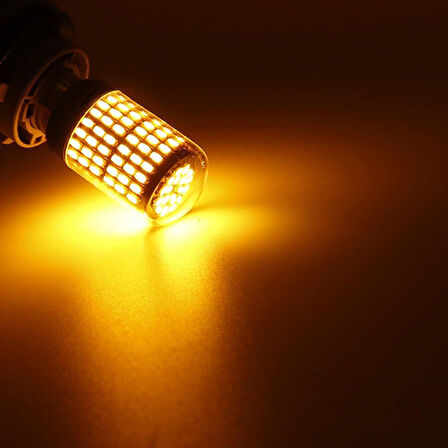 Turuncu Led P21W 93 Ampul 144 Led 12V (2 Adet)