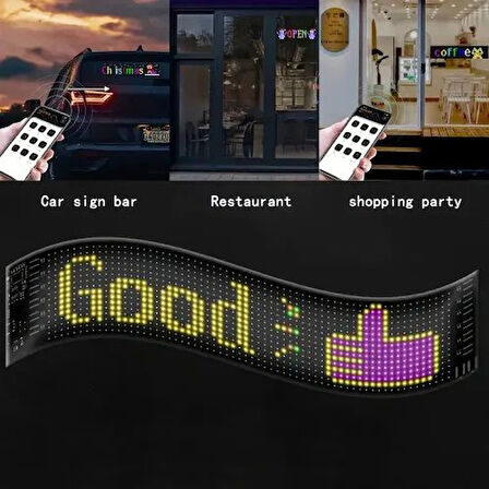 Dijital Led Matrix Panel Animasyon Kayar Led Kumandalı 12x60cm