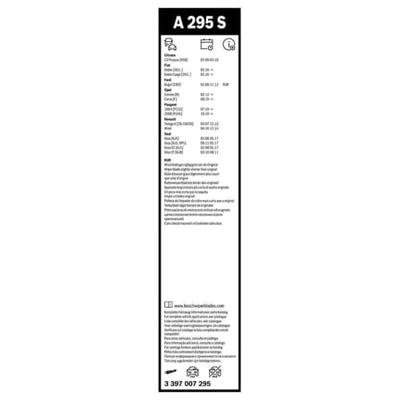 Bosch Peugeot 208 Silecek Takımı Aerotwin 2021-2024 A295S