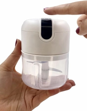 Yeni Nesil Şarjlı Sarımsak Rondosu 3 Bıçaklı Pratik Mini El Rondosu Mini Rondo