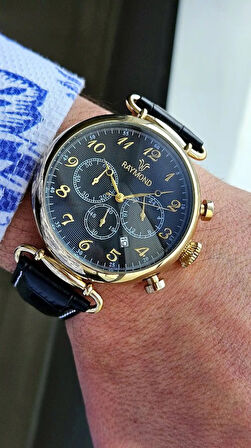 RAYMOND ERKEK KOL SAATİ RYM-83011-GOLD-BK