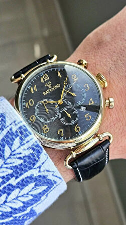 RAYMOND ERKEK KOL SAATİ RYM-83011-GOLD-BK
