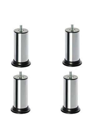 Robot Süpürge Uyumlu Koltuk Baza Ayağı Metal Civatalı Metrik Diş 8mm (4 Adet) 20 CM