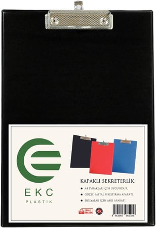 A4 Kapaklı Sekreterlik Siyah, Bloknot Yazı Tablası, Clipboard