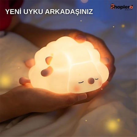Silikon Koyun Gece Lambası, Yatak Odası İçin, 3 Seviyeli Kısılabilir Parlaklı, Yumuşak Işıltılı Başucu Lambası, Emzirme, Küçük Çocuklar, Bebekler, Çocuk Odaları, Doğum Günü, Şarjlı Lamba