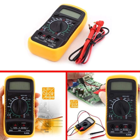 Dijital Multimetre Voltmetre Ampermetre Multimetre Multimetre AC / DC Voltmetre Direnç Akım Volt Ohm Test Cihazı Metre Mavi Arka Işık