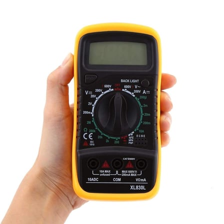 Dijital Multimetre Voltmetre Ampermetre Multimetre Multimetre AC / DC Voltmetre Direnç Akım Volt Ohm Test Cihazı Metre Mavi Arka Işık