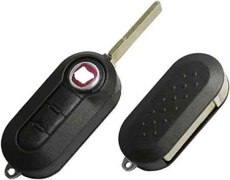 AutoHan Keys Fiat Doblo, Linea, Punto Uyumlu 3 Tuşlu Uzaktan Kumanda Kabı, Siyah Anahtar Koruma Kılıfı