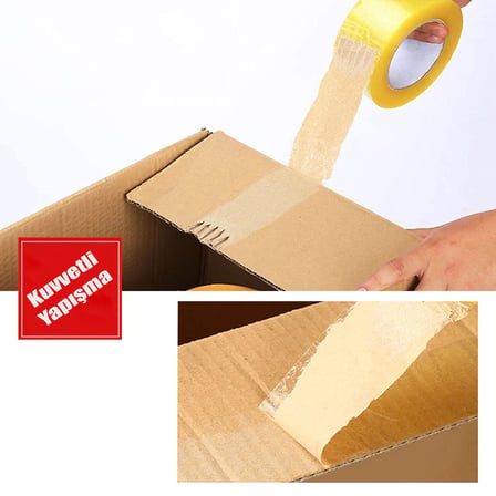 10 ADET Onestar Koli Bandı 45 mm x 100 Mt Şeffaf Güçlü Yapışkanlı Kopmayan Bant