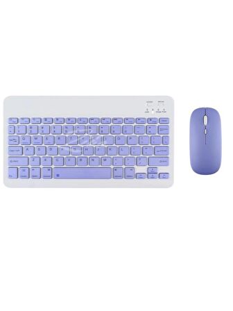 Casper Via S48 8" Uyumlu Kablosuz Bluetooth Şarj Edilebilir Mini Q Klavye Mouse Seti - Mor