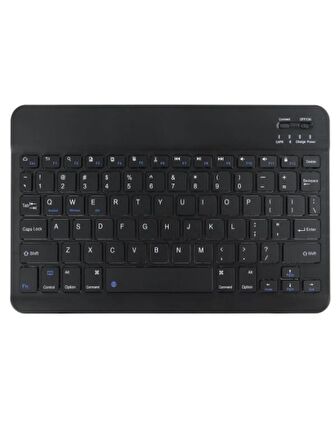 Hegitech Pro 8 8" Uyumlu Kablosuz Bluetooth Şarj Edilebilir Mini Q Klavye Mouse Seti - Siyah