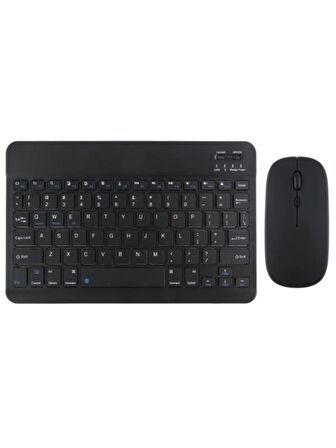 Hegitech T-10 10.1" Uyumlu Kablosuz Bluetooth Şarj Edilebilir Mini Q Klavye Mouse Seti