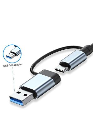 7 In 1 Usb/type-c To Usb A+usb C-usb 2.0/3.0 Çevirici Adaptör Çok Portlu Çoklayıcı Usb Hub