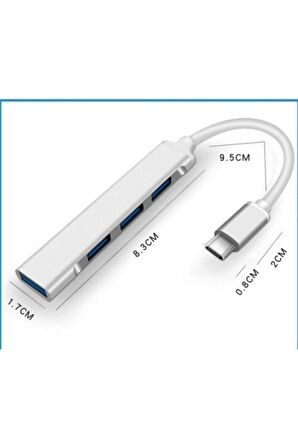 4 Port Usb 3.1 Hub Çevirici Çoğaltıcı Type C Çoklayıcı Type-c Çoklama 4 Portlu Usb 3.1 Hub Dağıtıcı