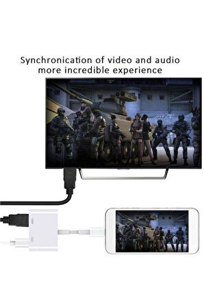 iPhone iPhone iPod Hdmi to Lightning 1080P Full HD AV Çevirici Dönüştürücü Kablo Adaptör