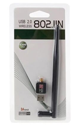 1200 Mbps Wireless Internet Kablosuz Antenli USB 2.0 Adaptör Ağ Usb Wifi