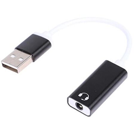 Mikrofonlu Kulaklık Usb Çevirici Usb Ses Kartı 7.1 Tek Girişli Usb Ses Kartı Aux Dönüştürücü