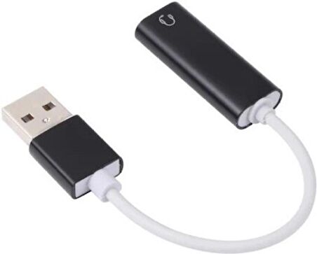 Mikrofonlu Kulaklık Usb Çevirici Usb Ses Kartı 7.1 Tek Girişli Usb Ses Kartı Aux Dönüştürücü