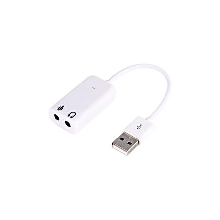 Harici Kablolu 7.1 Usb Ses Kartı 3.5Mm Jack Mikrofon Çevirici Aux Dönüştürücü