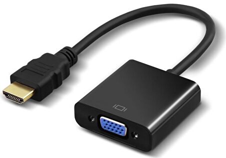 Hdmi To Vga Çevirici Dönüştürücü Monitör Kablosu