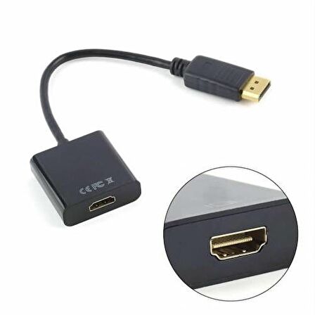 Displayport To Hdmi Dönüştürücü Adaptör DP Display Port Çevirici Aparat