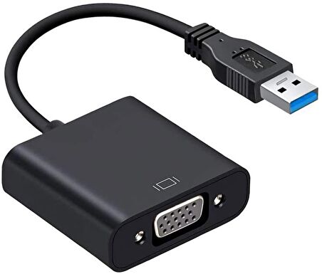 USB 3.0 To Vga Çevirici Dönüştürücü Adaptör Monitör Kablosu Ekran Yansıtıcı Kablo Aparat