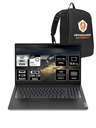 Lenovo V15 G4 i7 1355U 8GB 256GB SSD 15.6 FHD FDOS Taşınabilir Bilgisayar & PER4 ÇANTA
