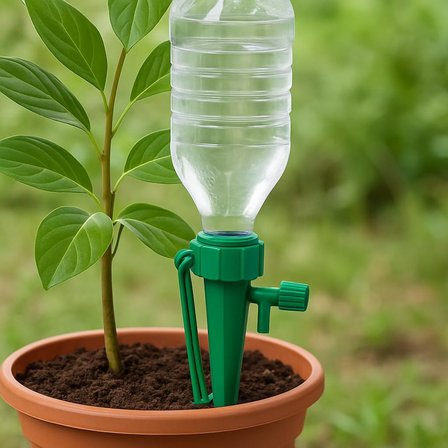 Bitki Sulama Aparatı, Ayarlanabilir Musluklu, Su Hazneli, Sağlam Plastik, Kolay Kurulum, Bahçe ve Saksı Bitkileri İçin (Su Haznesiyle Birlikte)