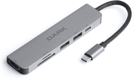 USB 3.1 Type-C 6 in 1 HDMI/TF SD Kart Okuyucu/USB 3.0 &amp; USB 2.0 / USB-C PD Dönüştürücü Çevirici HUB (DK-AC-U31X38)