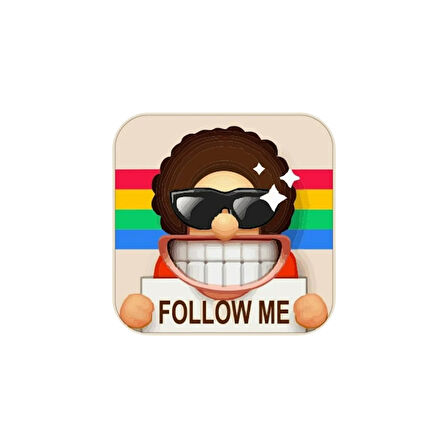 Gogo 75x75mm Sticker Follow Me