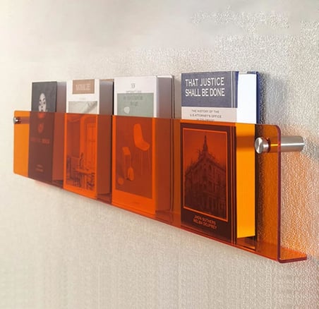 Dekoratif Kitap Raf (Turuncu, 70cm)
