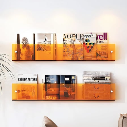 Dekoratif Kitap Raf (Turuncu, 70cm)