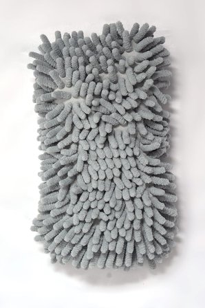 7040 Mikrofiber Şönil Oto Temizlik &amp; Yıkama ve Kurulama Süngeri 8x23 cm. GRİ
