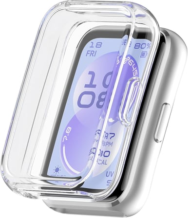 Rongep [Soft-Case] Huawei Band 11 ile Uyumlu 360° Kasa Koruyucu Yumuşak TPU Kılıf Dokunmayı ve Netliği Etkilemeyen Band11 Ekran Koruma Çizilmeye Karşı Huawei Band 11 Ekran Koruyuculu Kılıf (Şeffaf)