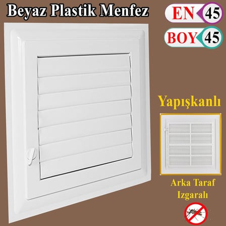 Made 45 x 45 cm Banyo Wc Havalandırma Menfezi Panjur