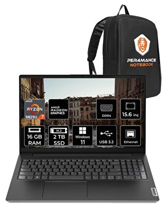 Lenovo V15 G3 Amd R7 5825U 16GB 2TB SSD 15.6" FHD W11HOME 82TV004MTX & PER4 ÇANTA