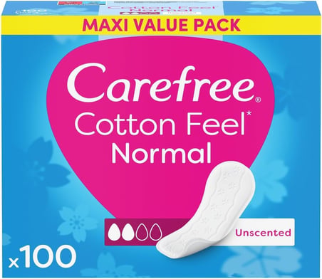 Carefree Normal Cotton Parfümsüz 100'lü Günlük Ped