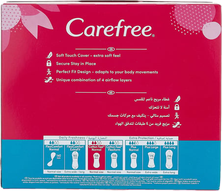 Carefree Normal Cotton Parfümsüz 100'lü Günlük Ped