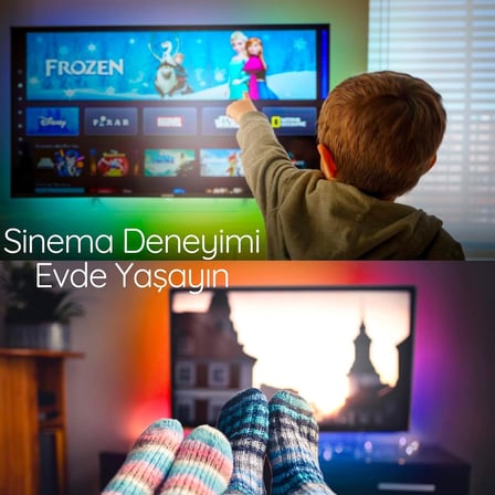 Tv Arkası Animasyonlu RGB Şerit Led Seti Kumandalı 3 Metre - Cata - 5v Usb girişli