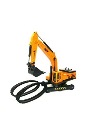 Oyuncak Inşaat Aracı Model Kepçe Ekskavatör Kazıcılı Paletli Excavatör Dozer 27 Cm Uzunluk