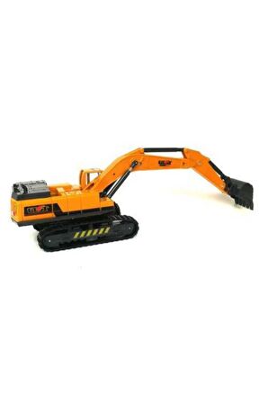 Oyuncak Inşaat Aracı Model Kepçe Ekskavatör Kazıcılı Paletli Excavatör Dozer 27 Cm Uzunluk