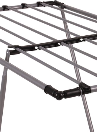 ® Gri Katlanabilir Çamaşır Kurutmalığı – Kompakt ve Dayanıklı Metal Gövdeli Kurutma Askısı | Banyo, Balkon, Teras ve Bahçe Kullanımı için Uygun