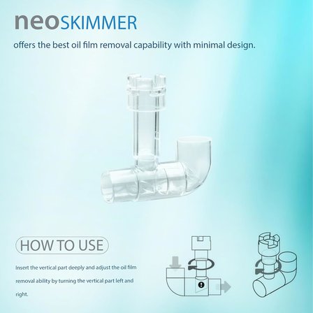 Neo Skimmer - Neo Flow Lily Pipes için/uyan Tatlı Su Bitkili Akvaryum Yüzey Skimmer, Akvaryum için Çerçevesiz Tank Skimmer, Ekili Tank Skimmer - Orta, 13mm ID için/sığar 1/2 "(12/16mm) Boru